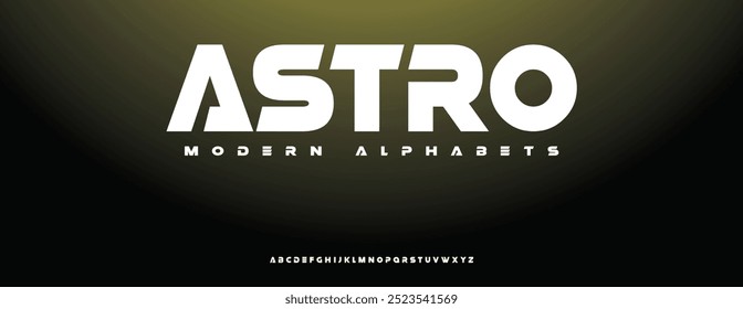 Astro future modern alphabet font. typography urban style fonts for sport, technology, digital, movie logo design