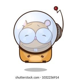 Astro hamster. Vector character.