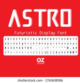 Astro is a handcrafted futuristic display font, with a unique and strong recognizable design. Perfect for all purposes but especially for headlines and display purposes.