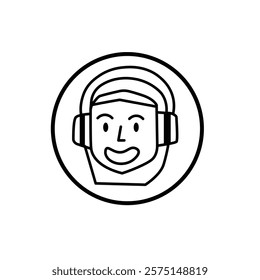 astro head smile design illustration suitable to your brand design