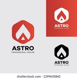 Astro A Letter Logo - Vector
