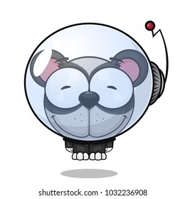 Astro panda. Vector character.