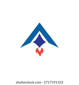 Diseño de logo de la pirámide Astro Rocket 