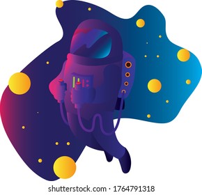 Astroboy | Astronaut floats free in space