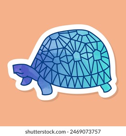 Astrochelys Radiata tortoise color sticker