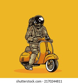 Astrochill with chopper biker Retro Design 