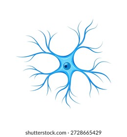 Astrocyte vector. Cell of neuroglia. isolated on white background