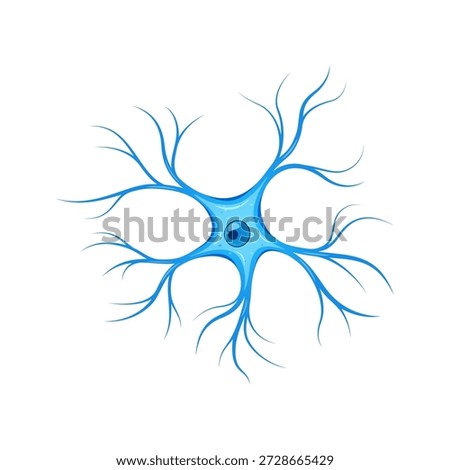 Astrocyte vector. Cell of neuroglia. isolated on white background