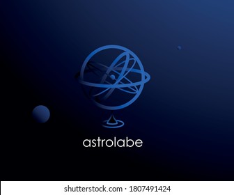 astrolabe space line logo design