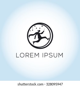 Astrologer vector logo (sign, symbol, emblem)