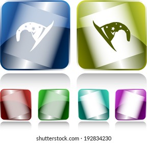 Astrologer's hat. Internet buttons. Vector illustration.