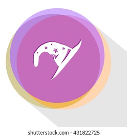 sombrero de astrólogo. Plantilla de Internet. Icono del vector.