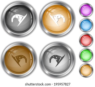 Astrologer's hat. Internet vector buttons.