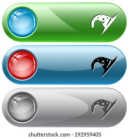 Astrologer's hat. Vector internet buttons.