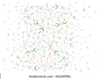 Astrological abstract background. Patterns for drawing up an astrological forecast.