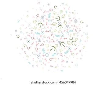 Astrological abstract background. Patterns for drawing up an astrological forecast.