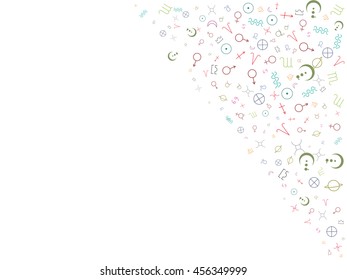 Astrological abstract background. Patterns for drawing up an astrological forecast.