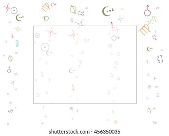 Astrological abstract background. Patterns for drawing up an astrological forecast.