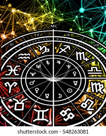 Astrological background. Vector illustration