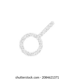 The astrological connection symbol filled with black dots. Pointillism style. Vector illustration on white background