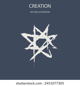 Astrological designations, aspects for astrologer. the meaning of the planets, study of astrology. Vector pictogram elements constellation illustration for ancient alchemy: creation