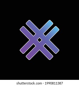 Astrological Hinduism Symbol blue gradient vector icon