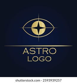 astrological logo, eye, magic, astrology, sky, space, tarot, fortune telling, gold