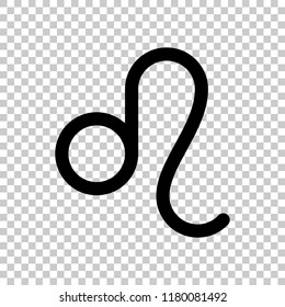 Astrological sign. Leo simple icon. On transparent background.