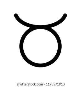 Astrological sign. Taurus simple icon. Black on white background
