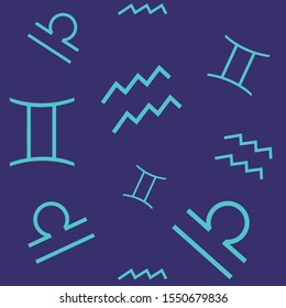 Astrological signs, gemini, libra, aquarium
