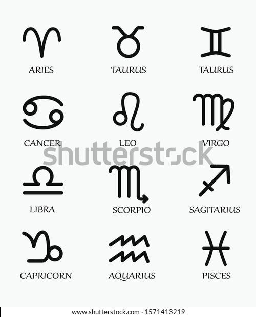 Astrological Signs,\
Vector zodiac icons set\
symbol