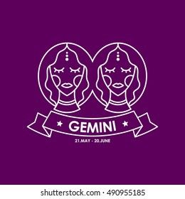 Astrological symbol. Gemini logo