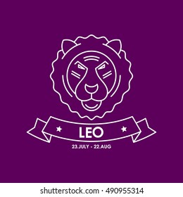 Astrological symbol. Leo logo