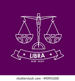 Astrological symbol. Libra logo
