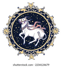 Astrological symbol on white background - Taurus