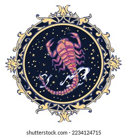 Astrological symbol on white background - Scorpio