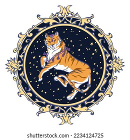Astrological symbol on white background - Leo