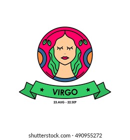 Astrological symbol. Virgo logo