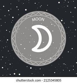 Astrological symbols and signs of planets Moon
