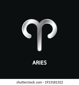 Astrological zodiac Aries. 12 zodiac symbol. Astronomy occult symbol with zodiac sign.