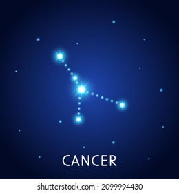 Astrological zodiac Cancer. 12 zodiac symbol. Astronomy occult symbol with zodiac sign.