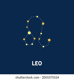 Astrological zodiac Leo. 12 zodiac symbol. Astronomy occult symbol with zodiac sign.