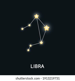 Astrological zodiac Libra. 12 zodiac symbol. Astronomy occult symbol with zodiac sign.