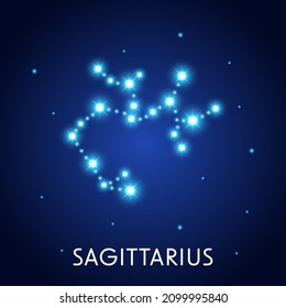 Astrological zodiac Sagittarius. 12 zodiac symbol. Astronomy occult symbol with zodiac sign.