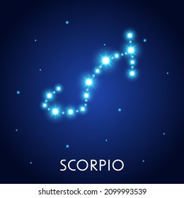Astrological zodiac Scorpio. 12 zodiac symbol. Astronomy occult symbol with zodiac sign.