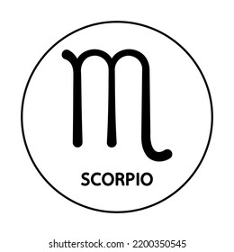 Astrological Zodiac Scorpio 12 Zodiac Symbol Stock Vector (Royalty Free ...