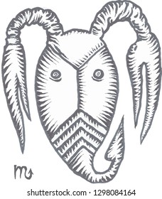 Astrological zodiac, scorpio. Tribal and Tattoo Style. a drawing for your horoscope.