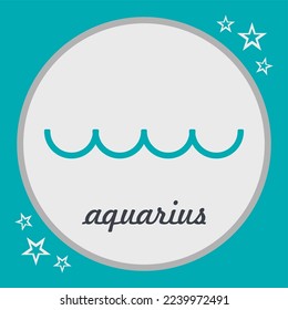Astrological zodiac sign Aquarius. Vector icon
