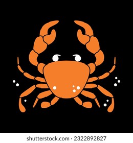 Astrological zodiac sign. Cancer Symbol. Constellations. Colorful isolated icon. Cartoon style. Logo, print, avatar template. Vector flat illustration isolated on background