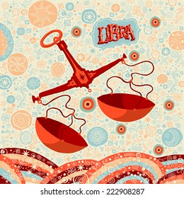 Astrological zodiac sign Libra. Part of a set of horoscope signs. Vector illustration.